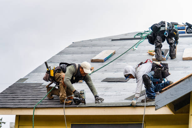 Professional Roofing technician working in Columbia, NJ